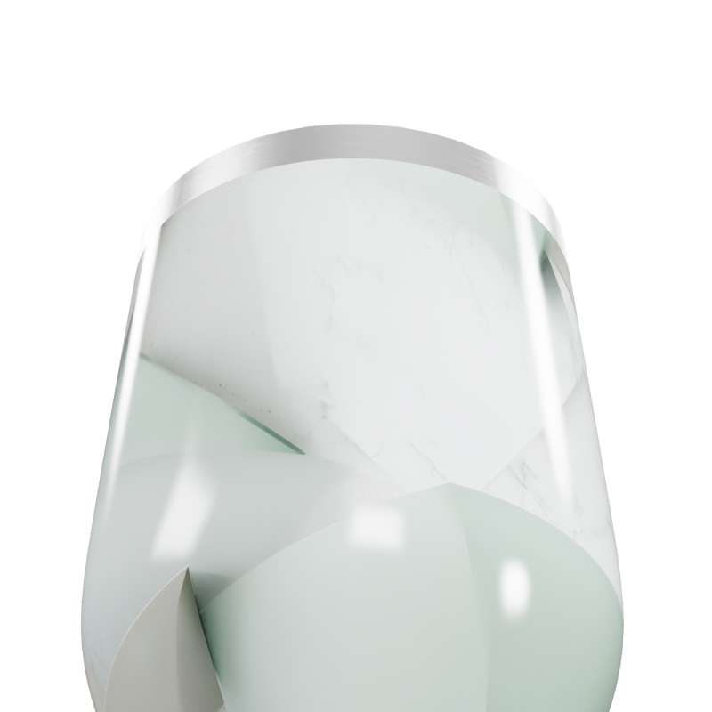 Copo Térmico Slim - Branco Marmorizado Aço