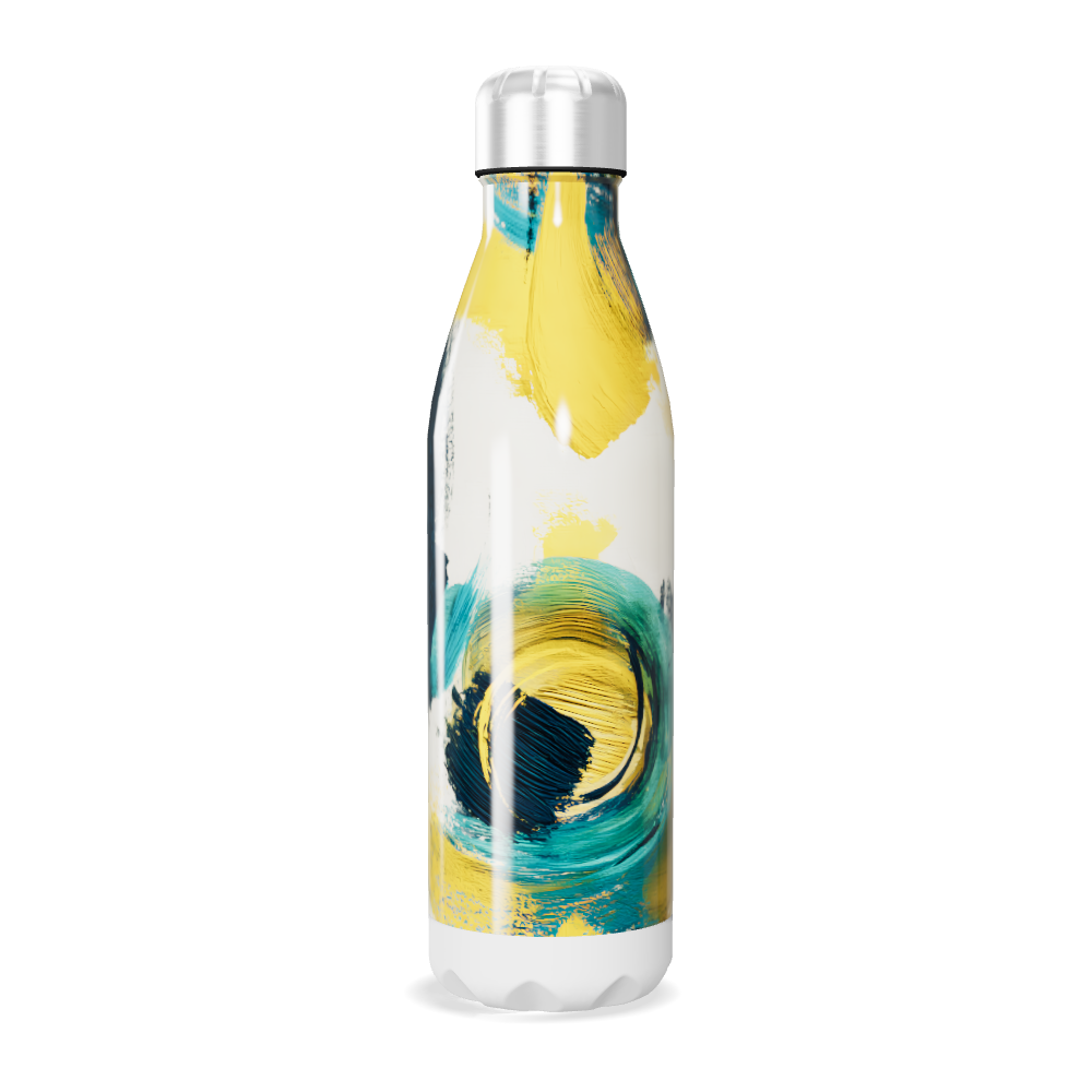 Garrafa Inox - Estampa Abstrata Colorida