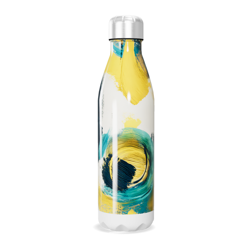 Garrafa Inox - Estampa Abstrata Colorida