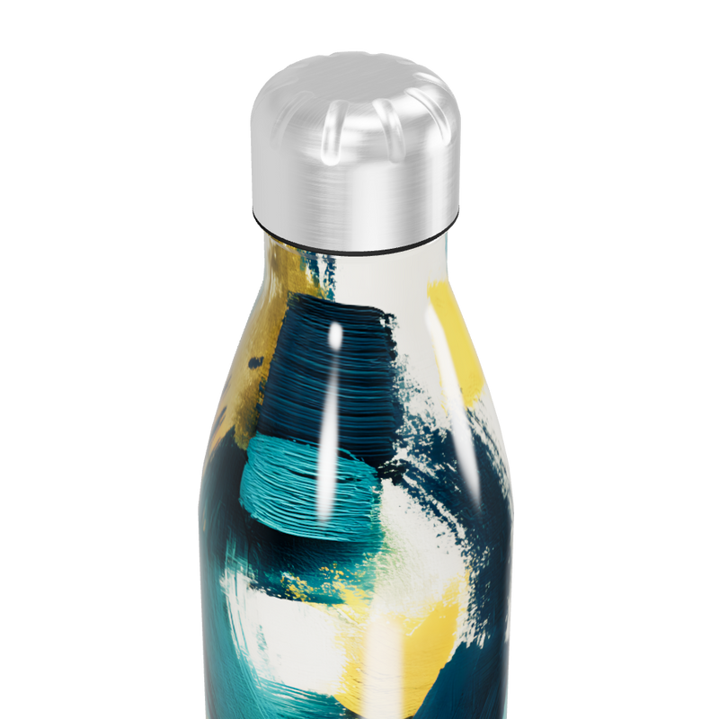 Garrafa Inox - Estampa Abstrata Colorida