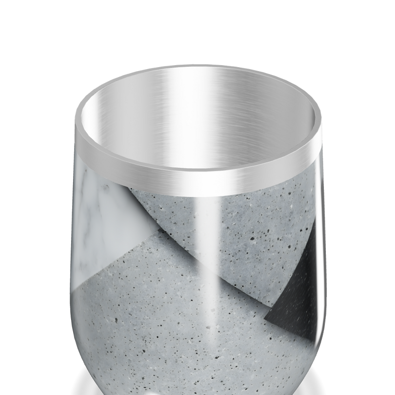 Copo Térmico Slim - Geométrico Concreto e Preto