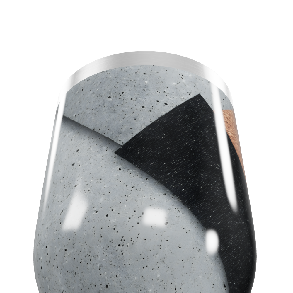 Copo Térmico Slim - Geométrico Concreto e Preto