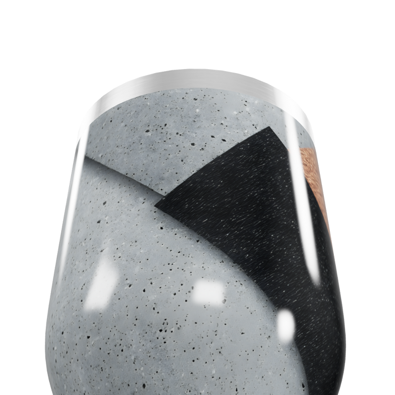 Copo Térmico Slim - Geométrico Concreto e Preto