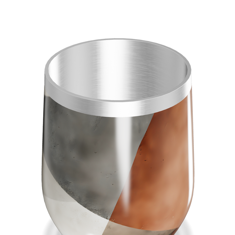 Copo Térmico Slim - Mármore Marrom e Cinza