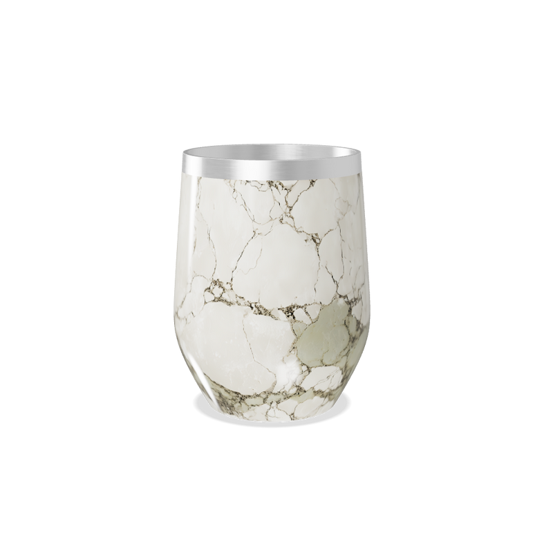 Copo Térmico Slim - Mármore Branco Inox