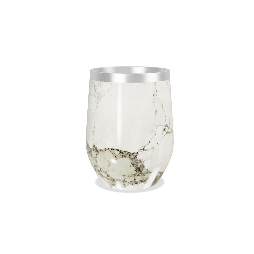 Copo Térmico Slim - Mármore Branco Inox