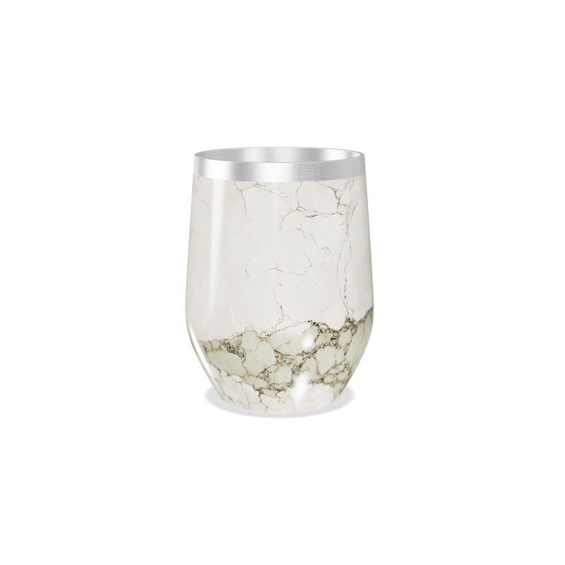 Copo Térmico Slim - Mármore Branco Inox