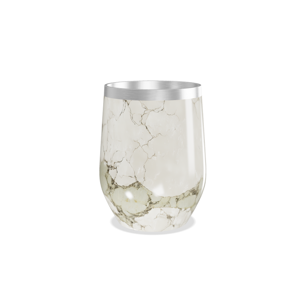 Copo Térmico Slim - Mármore Branco Inox