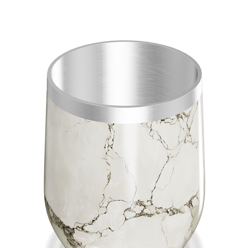 Copo Térmico Slim - Mármore Branco Inox
