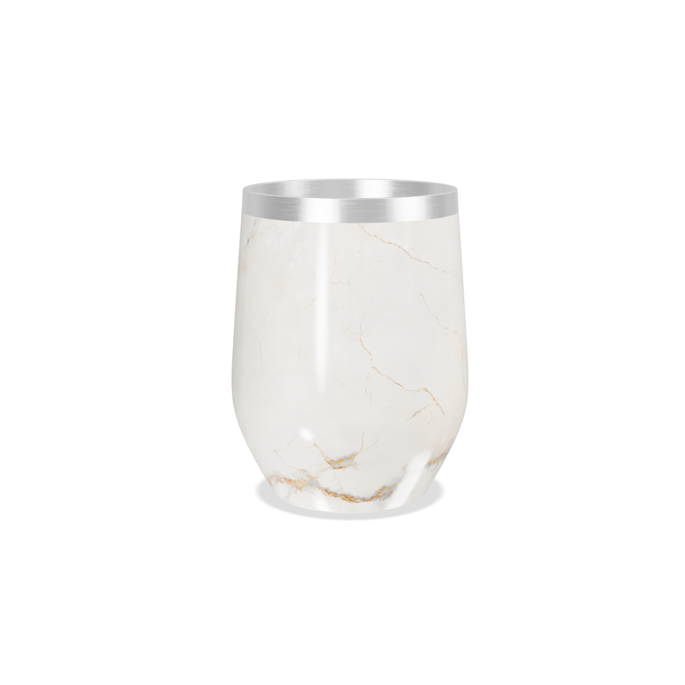 Copo Térmico Slim - Mármore Branco Aço Inox