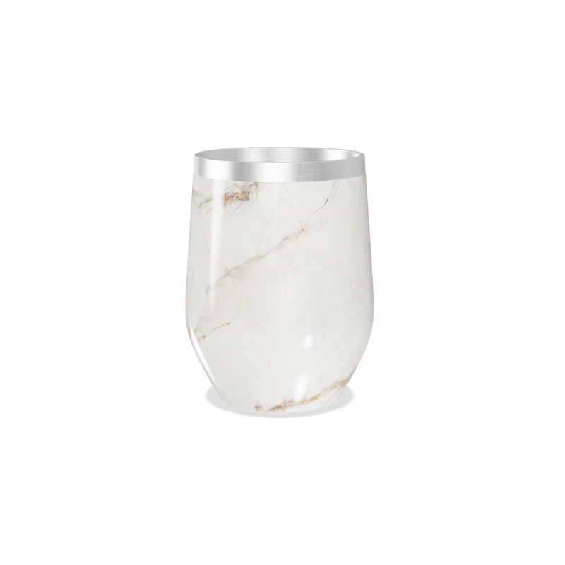 Copo Térmico Slim - Mármore Branco Aço Inox