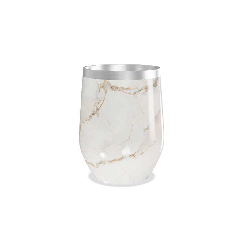 Copo Térmico Slim - Mármore Branco Aço Inox