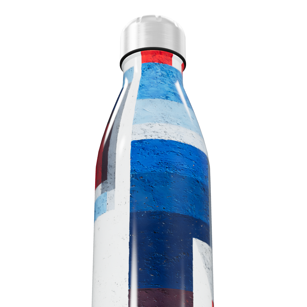 Garrafa Inox - Estampa Geométrica Colorida
