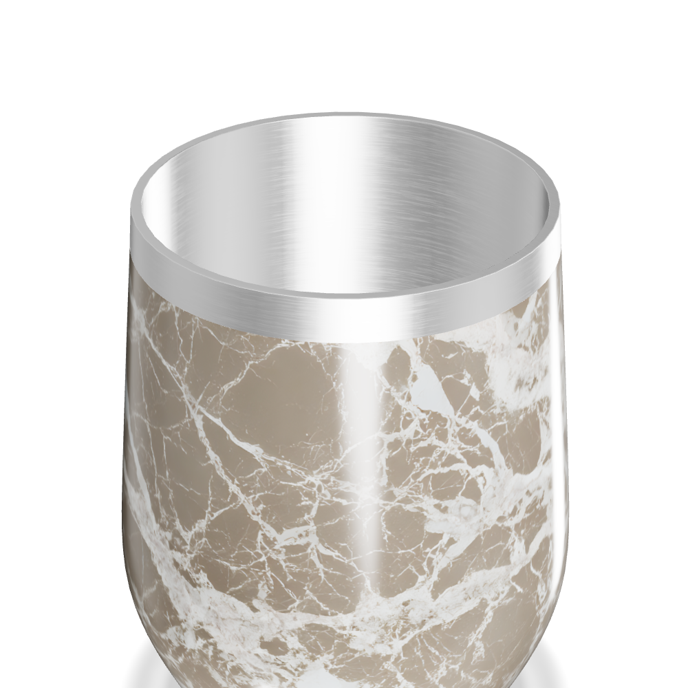 Copo Térmico Slim - Mármore Bege Inox