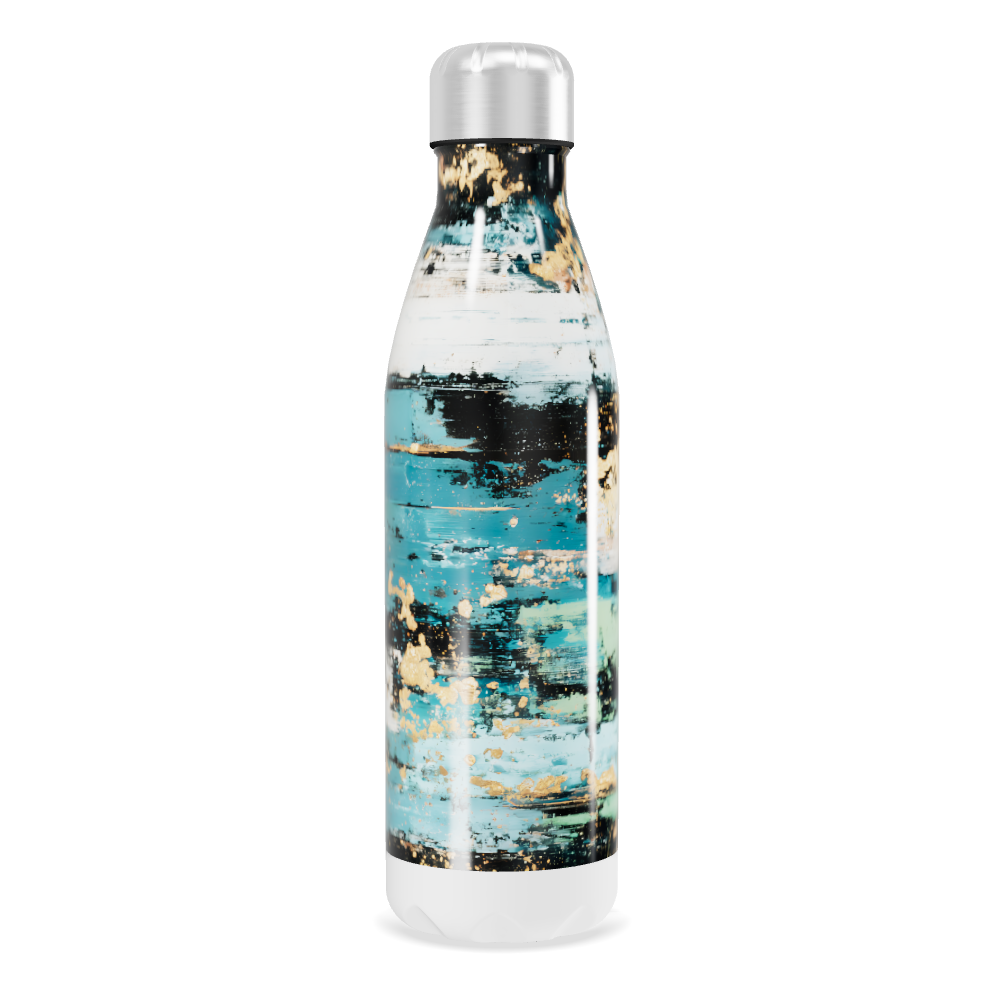 Garrafa Inox - Azul Estampada 500ml