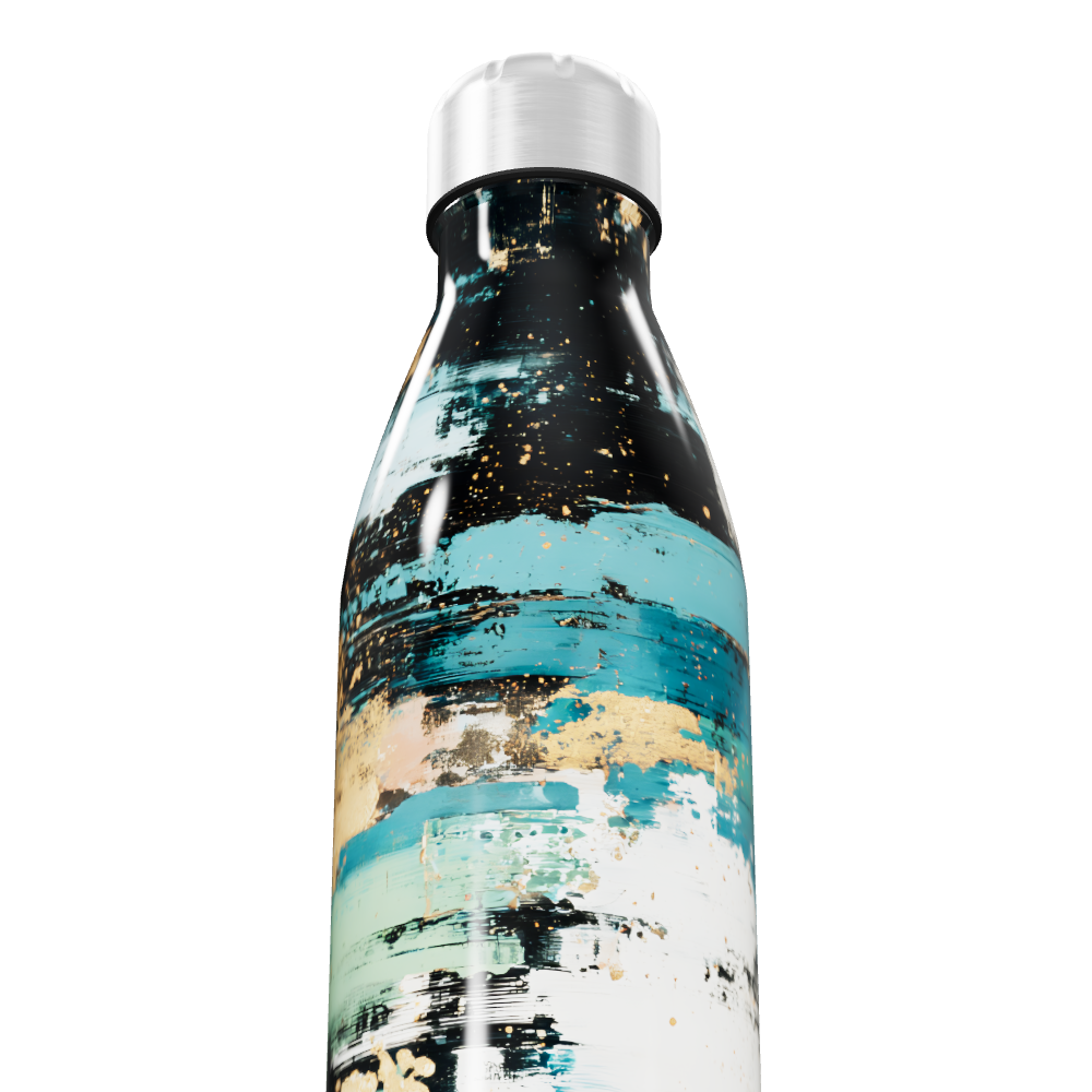 Garrafa Inox - Azul Estampada 500ml