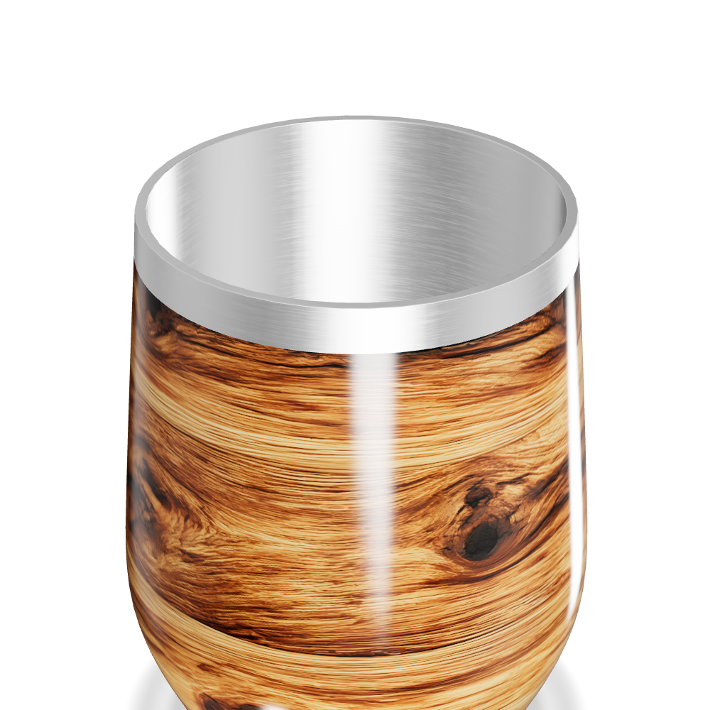 Copo Térmico Slim - Estampa Madeira Aço Inox