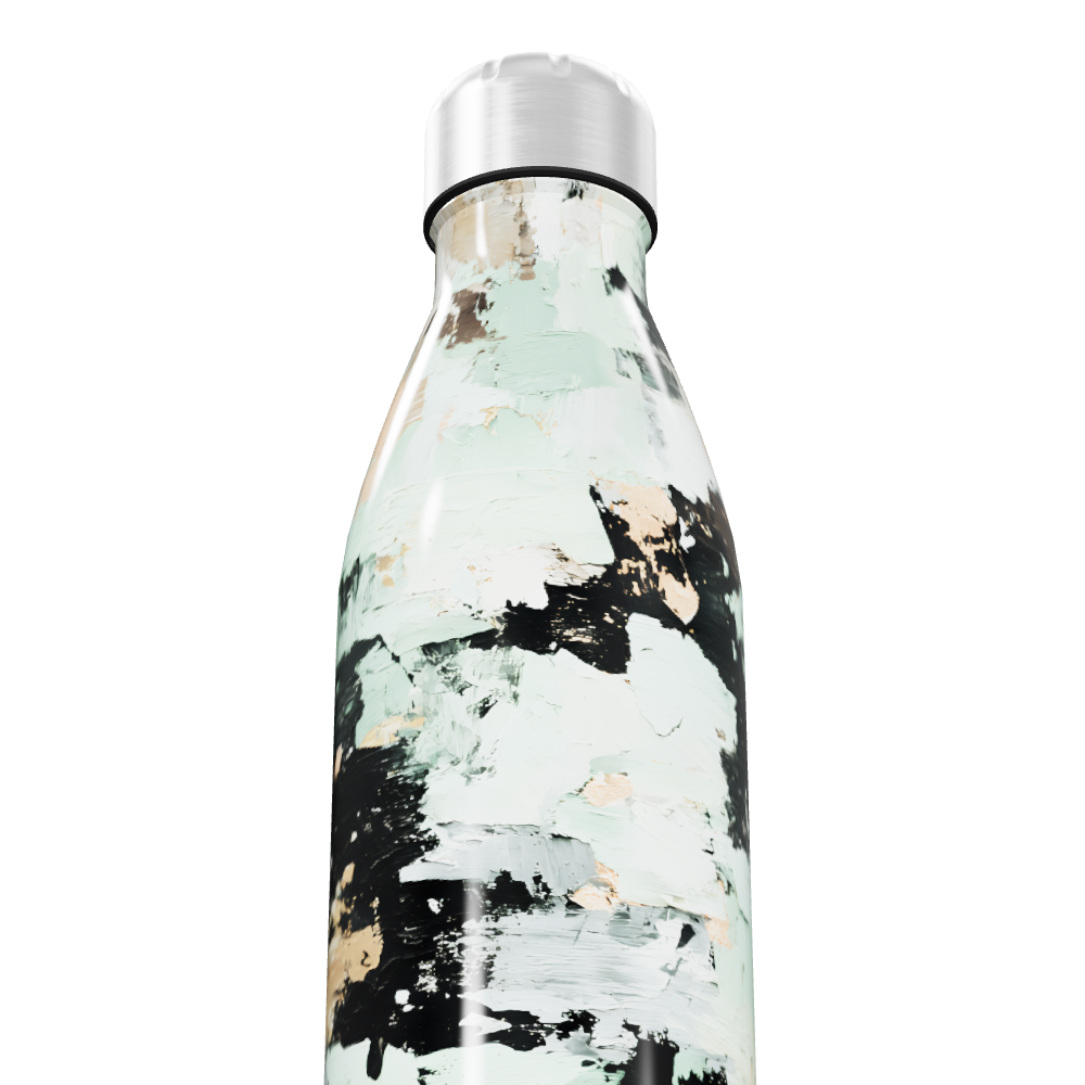 Garrafa Inox - Estampa Abstrata Colorida
