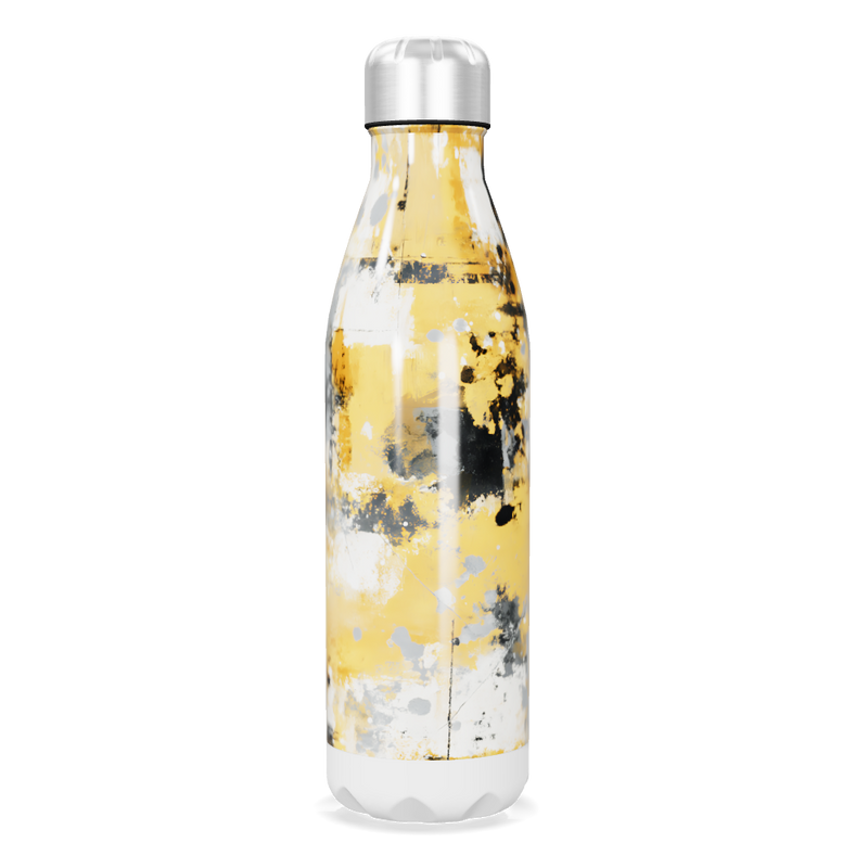 Garrafa Inox - Estampa Amarela Abstrata
