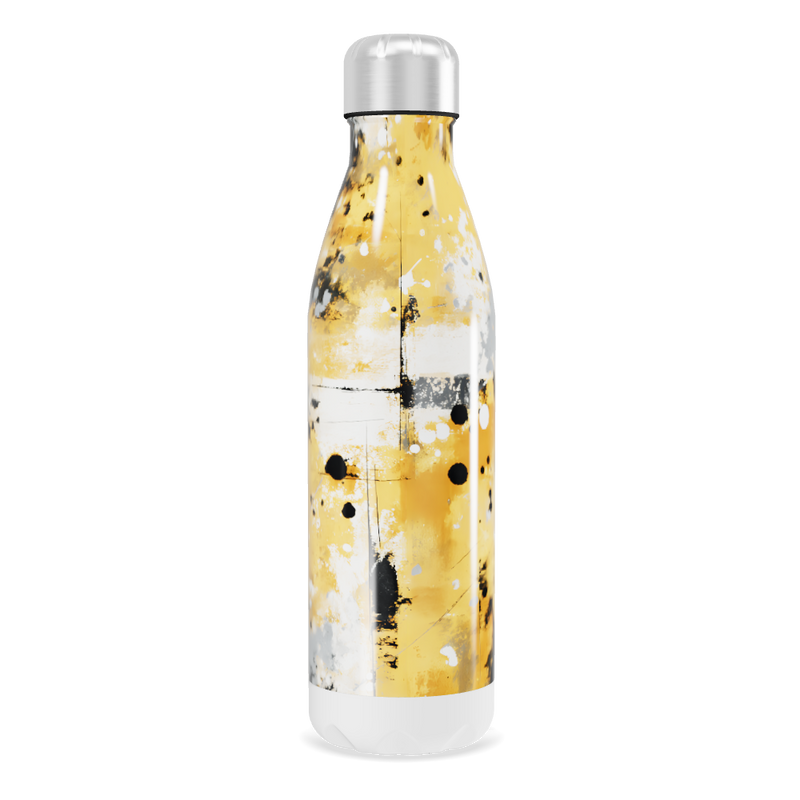 Garrafa Inox - Estampa Amarela Abstrata