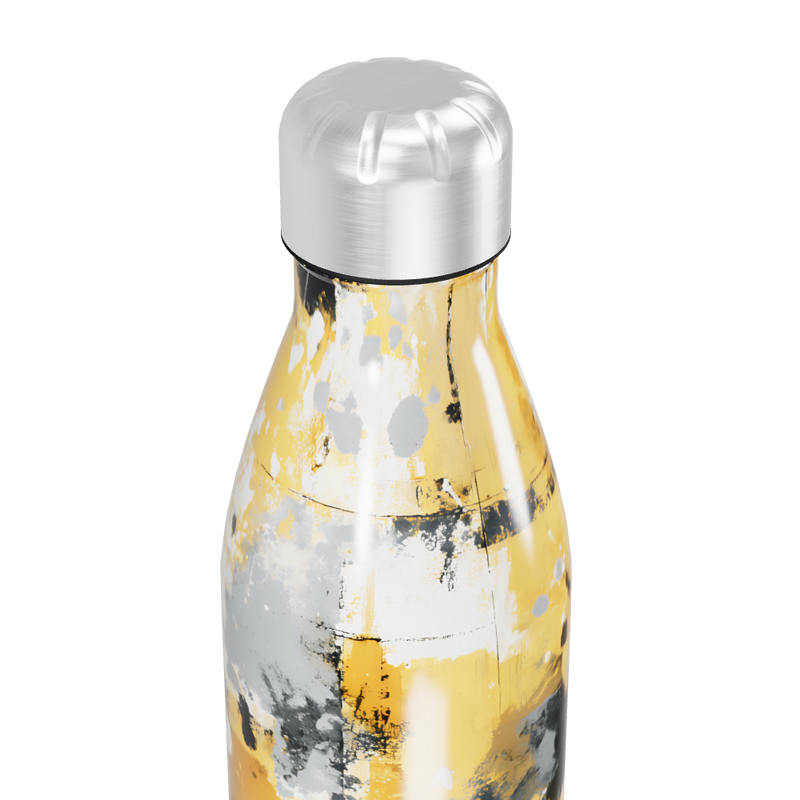 Garrafa Inox - Estampa Amarela Abstrata