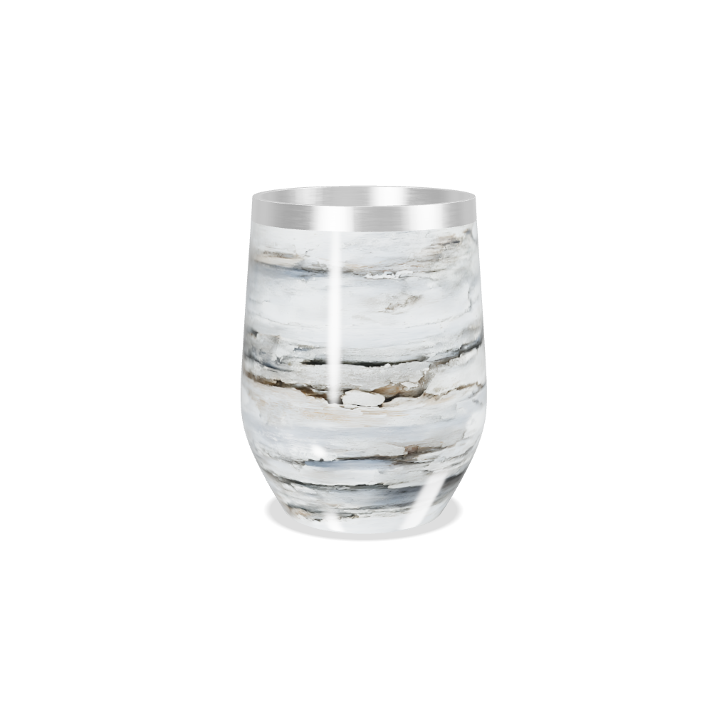 Copo Térmico Slim - Mármore Branco Inox