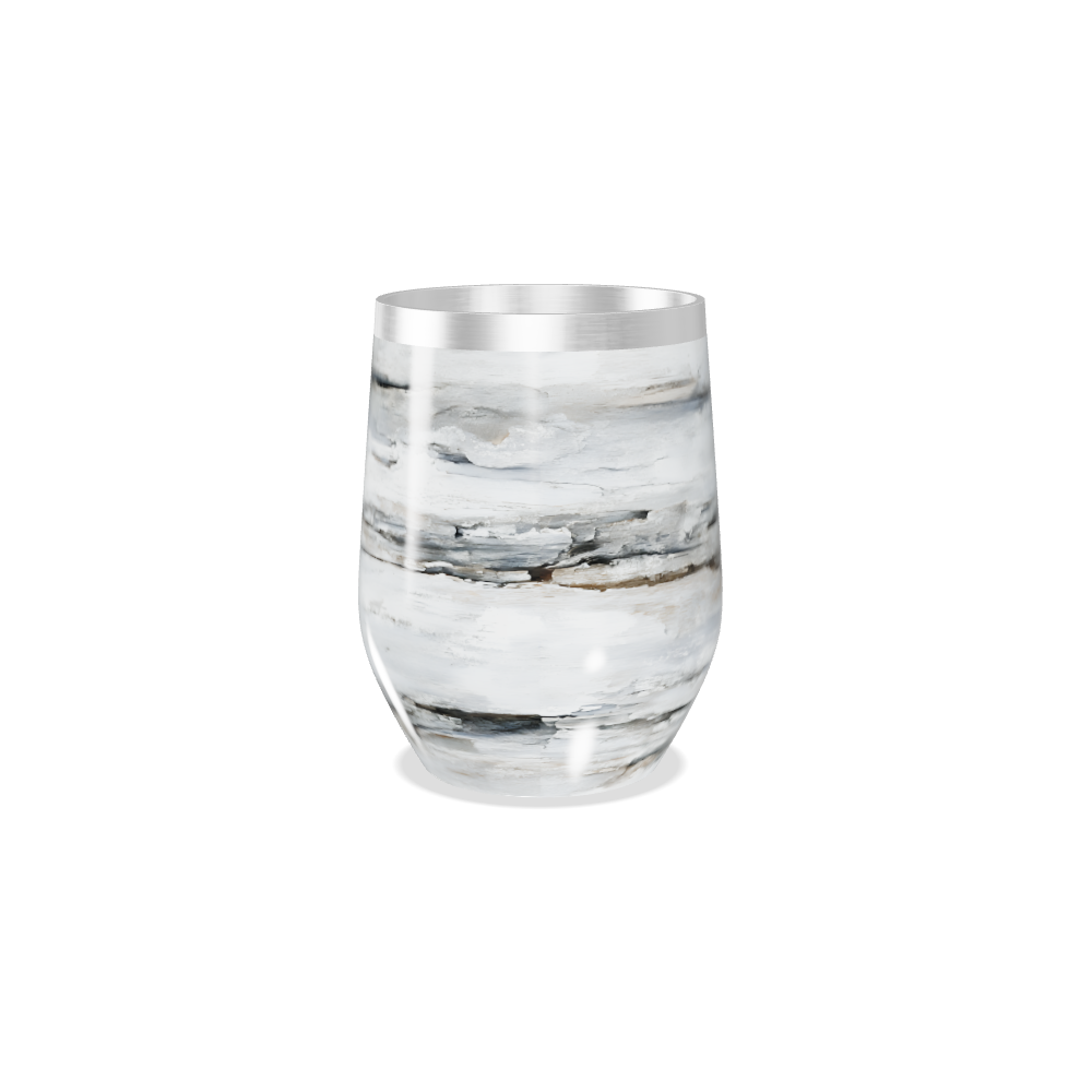 Copo Térmico Slim - Mármore Branco Inox