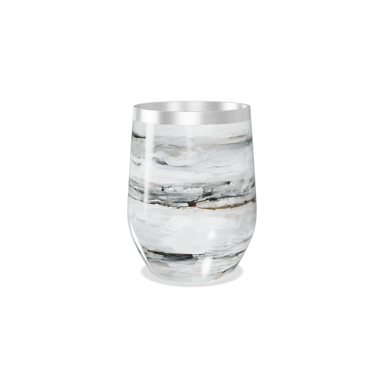 Copo Térmico Slim - Mármore Branco Inox