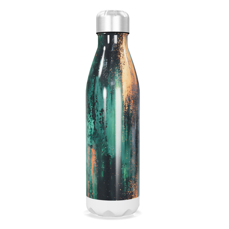 Garrafa Inox - Estampa Verde e Laranja