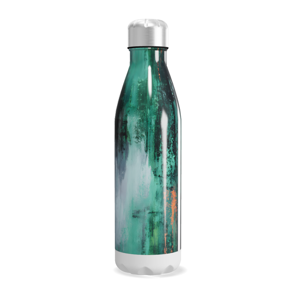 Garrafa Inox - Estampa Verde e Laranja