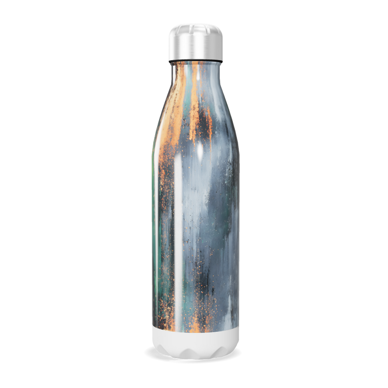 Garrafa Inox - Estampa Verde e Laranja