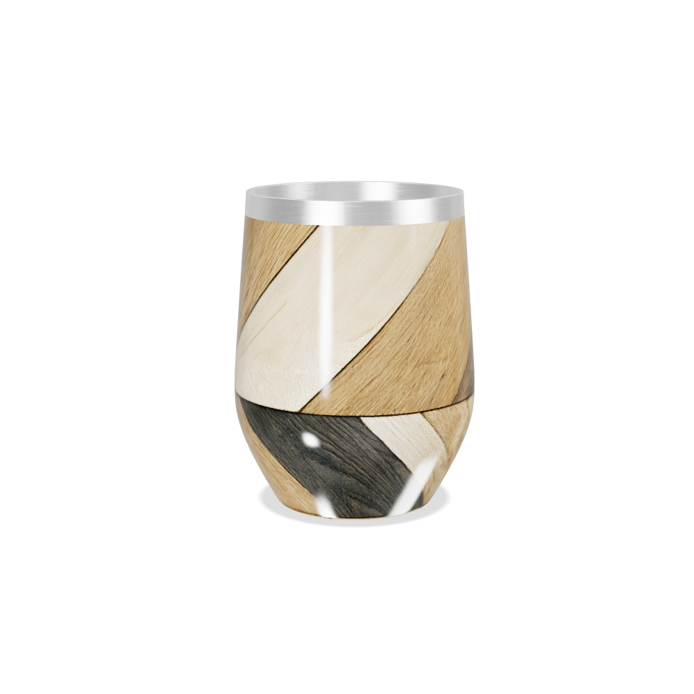 Copo Térmico Slim - Madeira Preto e Bege
