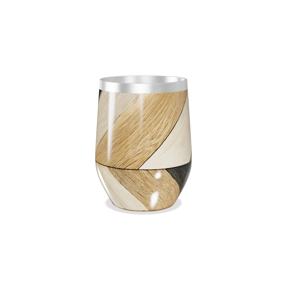 Copo Térmico Slim - Madeira Preto e Bege