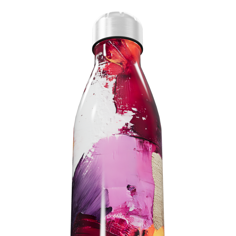 Garrafa Inox - Estampa Abstrata Colorida