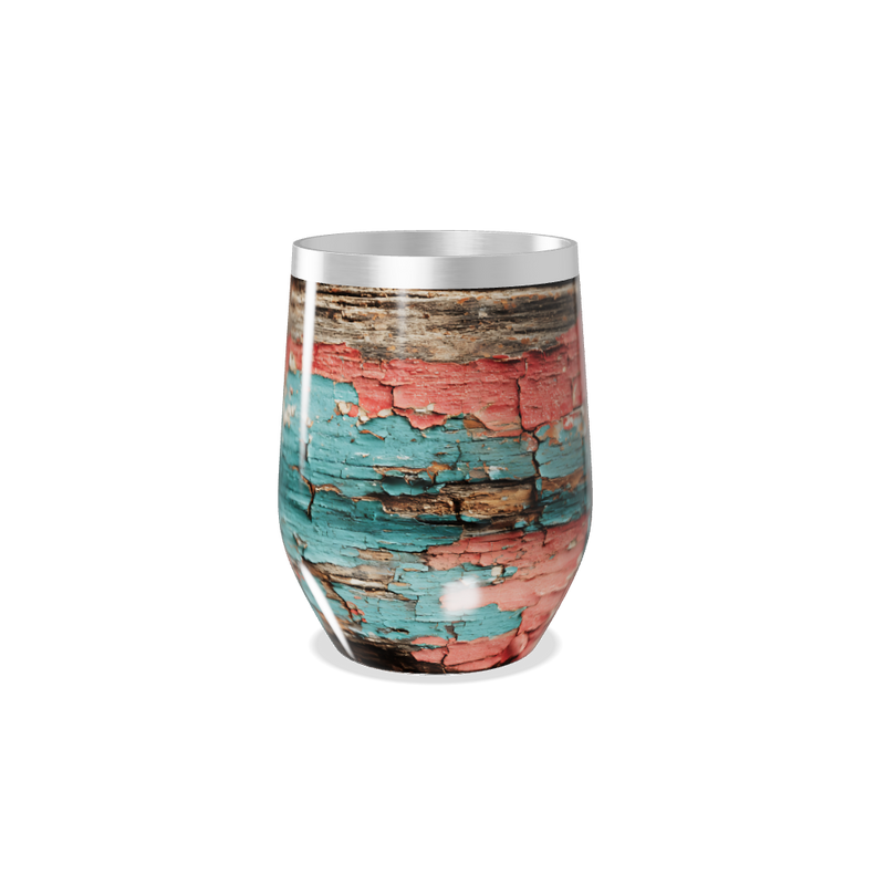 Copo Térmico Slim - Efeito Madeira Colorida