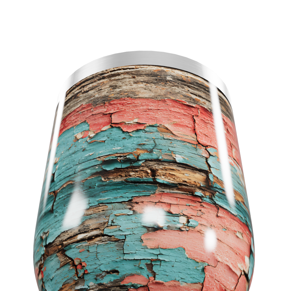 Copo Térmico Slim - Efeito Madeira Colorida