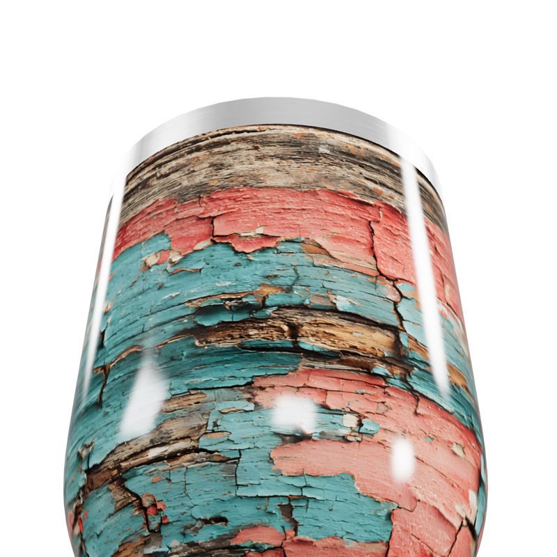 Copo Térmico Slim - Efeito Madeira Colorida