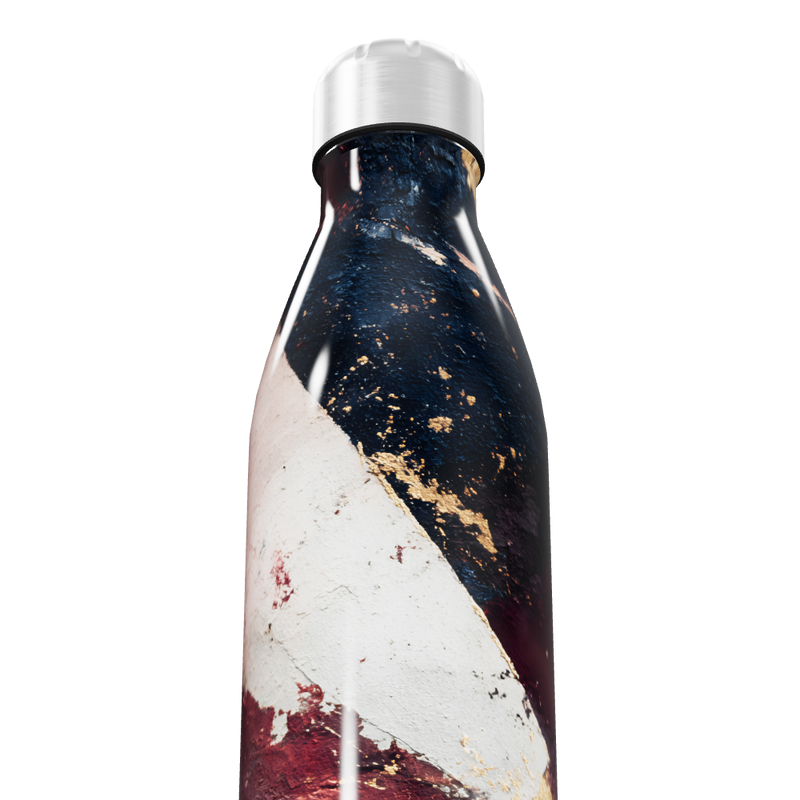 Garrafa Inox - Estampa Abstrata Colorida