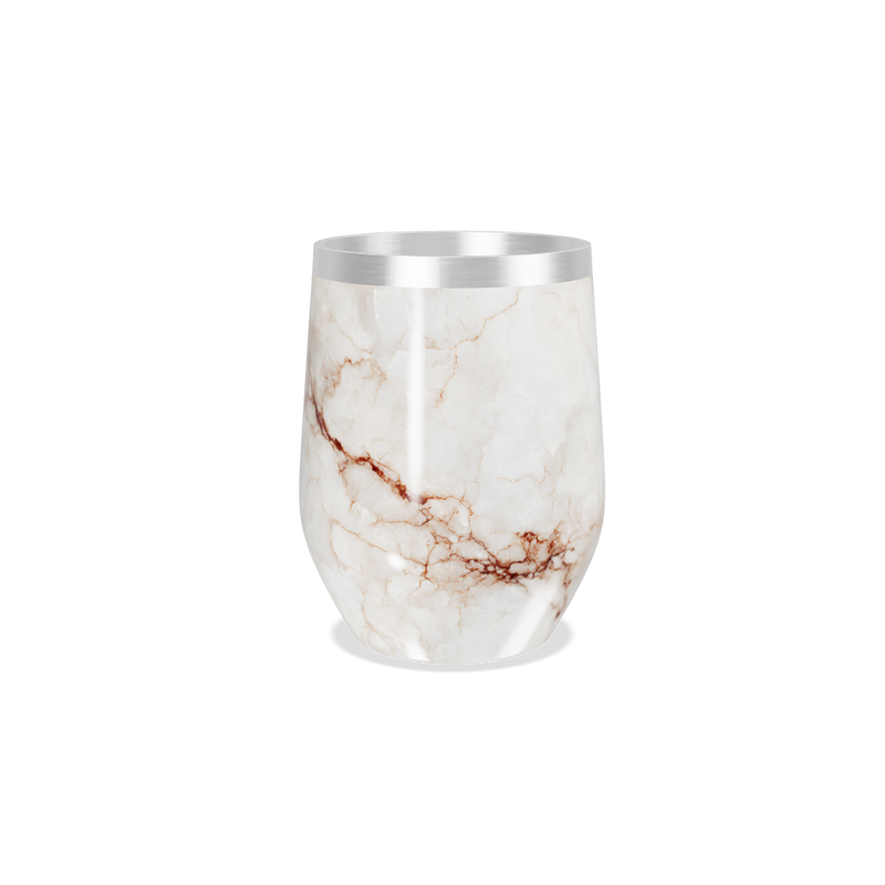 Copo Térmico Slim - Mármore Branco Inox