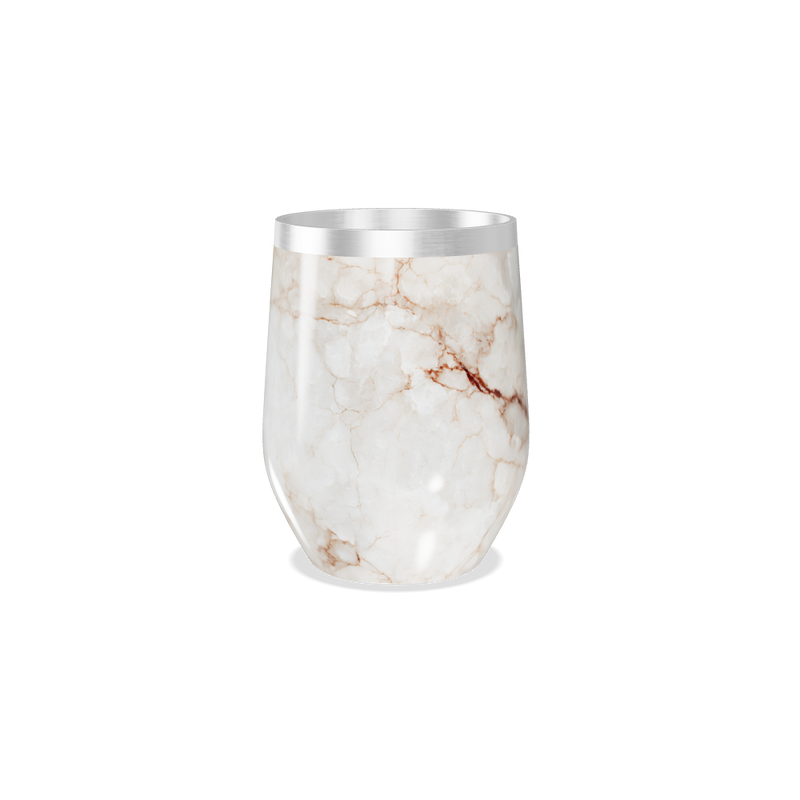 Copo Térmico Slim - Mármore Branco Inox
