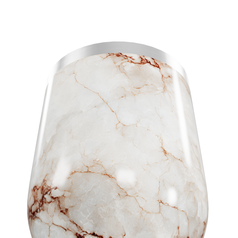 Copo Térmico Slim - Mármore Branco Inox