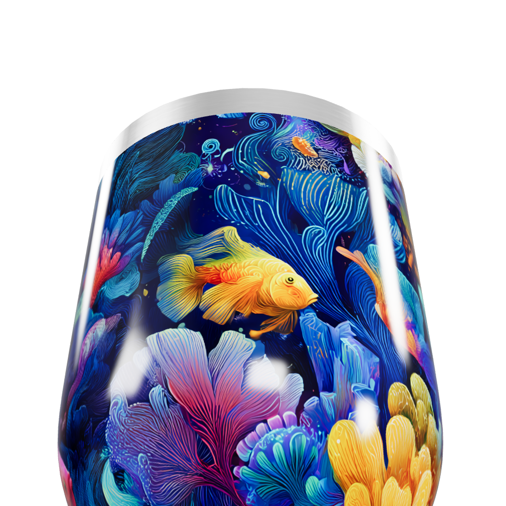 Copo Térmico Slim - Estampa Oceano Colorido