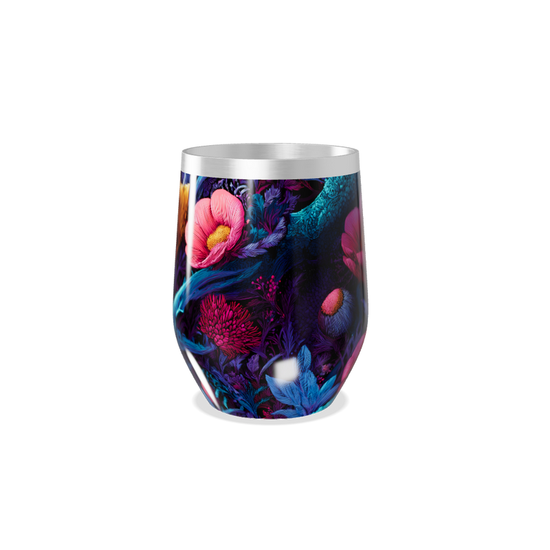 Copo Térmico Slim - Floral Colorido Inox