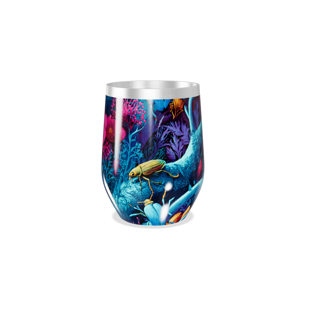 Copo Térmico Slim - Floral Colorido Inox