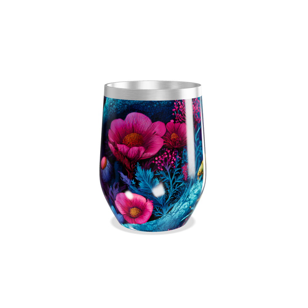 Copo Térmico Slim - Floral Colorido Inox