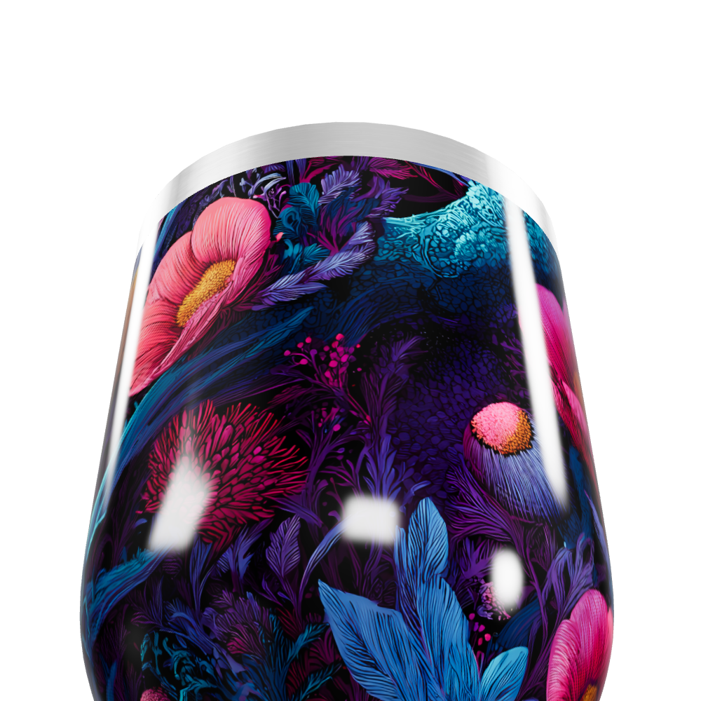 Copo Térmico Slim - Floral Colorido Inox