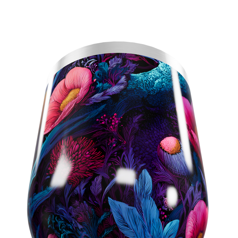 Copo Térmico Slim - Floral Colorido Inox