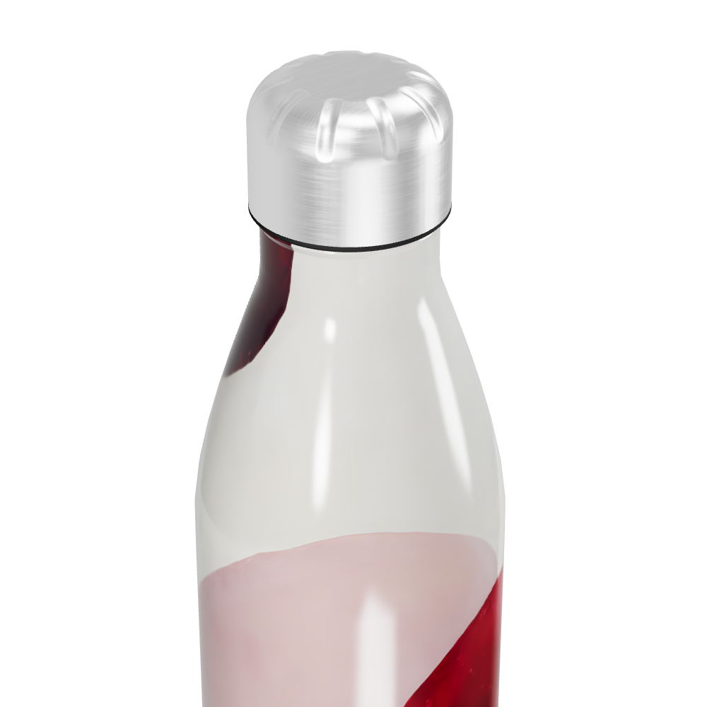 Garrafa Inox - Estampa Abstrata Vermelha