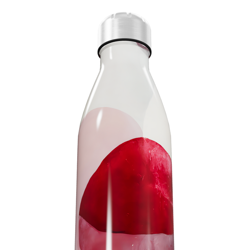 Garrafa Inox - Estampa Abstrata Vermelha