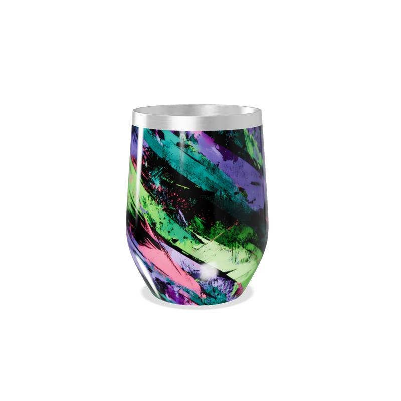 Copo Térmico Slim - Multicor Abstrato aço inox